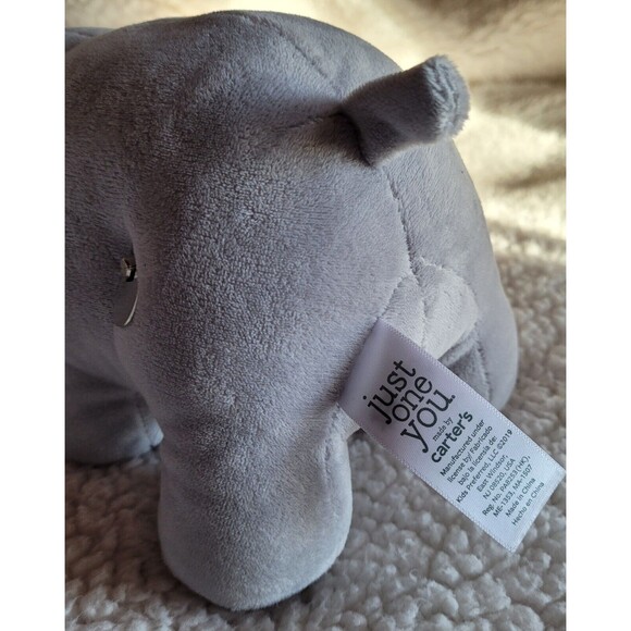 Carters Musical Wind Up Elephant Plush Gray Lullaby Rock A Bye Baby - Picture 5 of 5